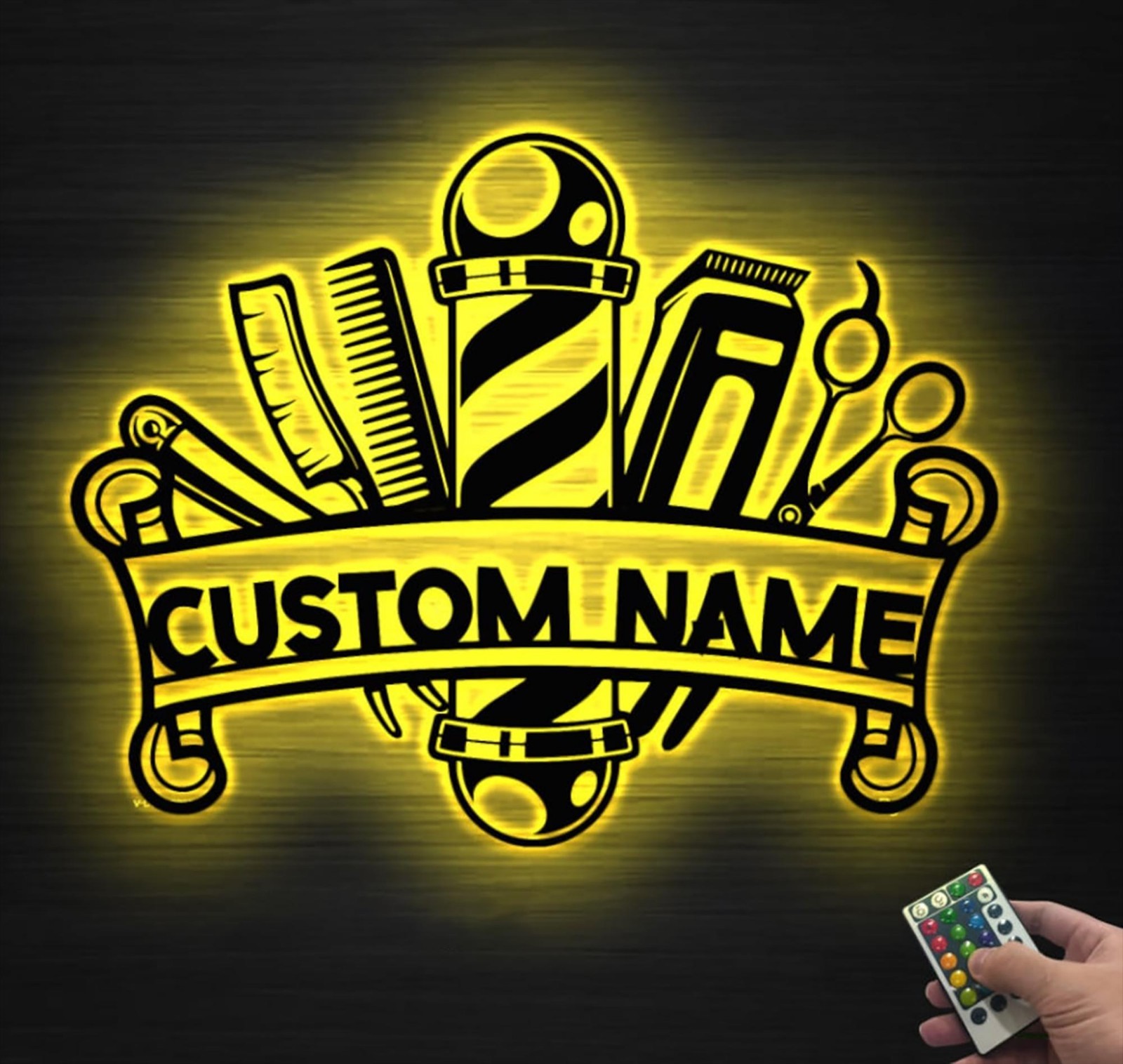 Personalized Barber Shop LED Sign, Custom Name Hair Salon Decor gallery