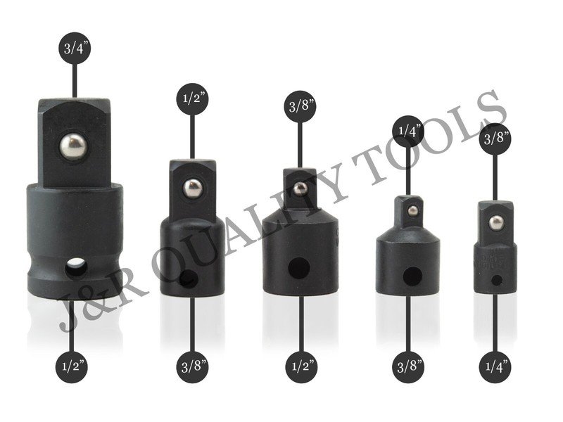VCT 5pc Impact Socket Adapter & Reducer Cr-V Impact Driver Set gallery