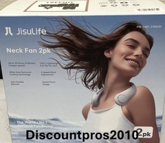 JISULIFE Bladeless Neck Fan – 2 Pack | Model FA14-S | Gray | 5 Speeds