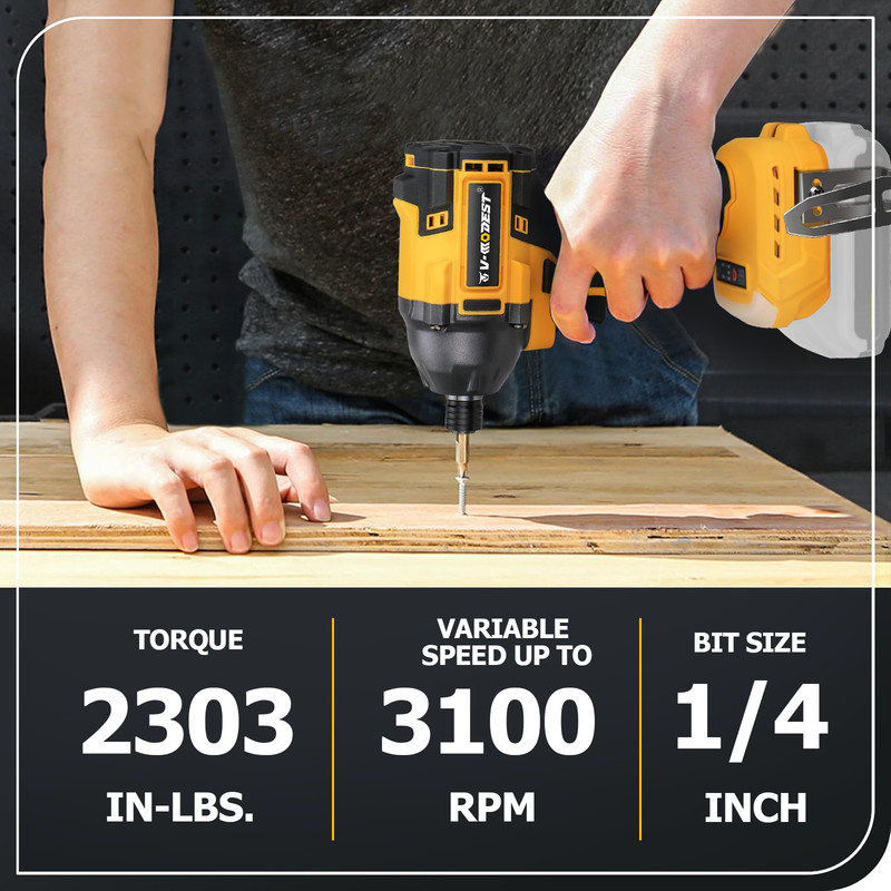 Compatible Dewalt 20Volt Max Brushless Cordless 1/4" Hex Impact Driver Compact gallery