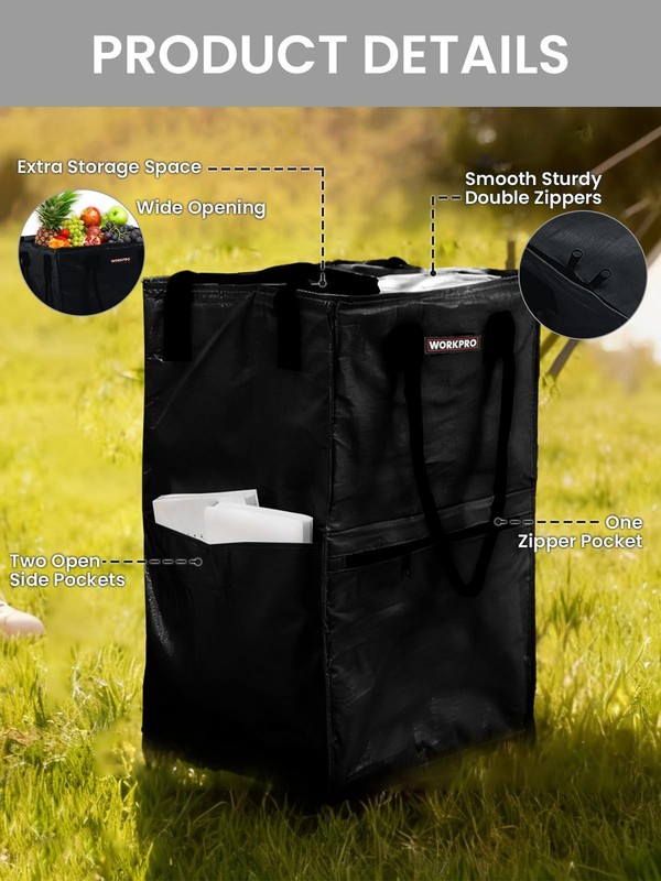WORKPRO Medium Reusable Grocery Bag on Wheels, Heavy Duty Rolling Shopping To... gallery