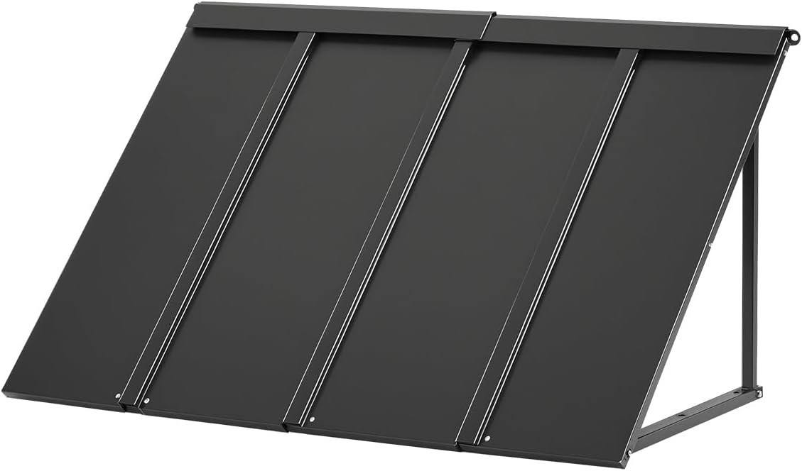 Fixed Metal Awning 44 x 24 in, Window Awning Door Canopy, Stable Triangle Steel gallery