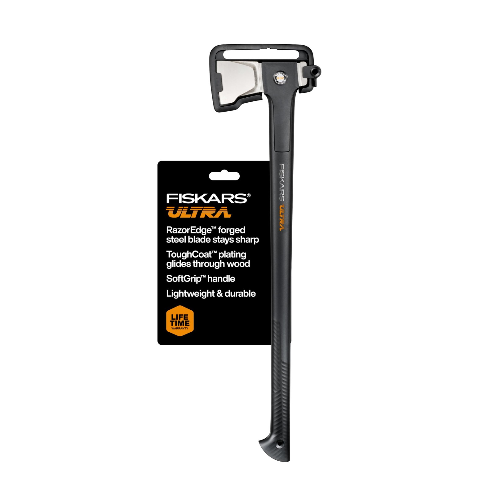 Splitting Axe 32 Ultra RazorEdge Double Hardened Steel Black Fiskars Blade Stays gallery