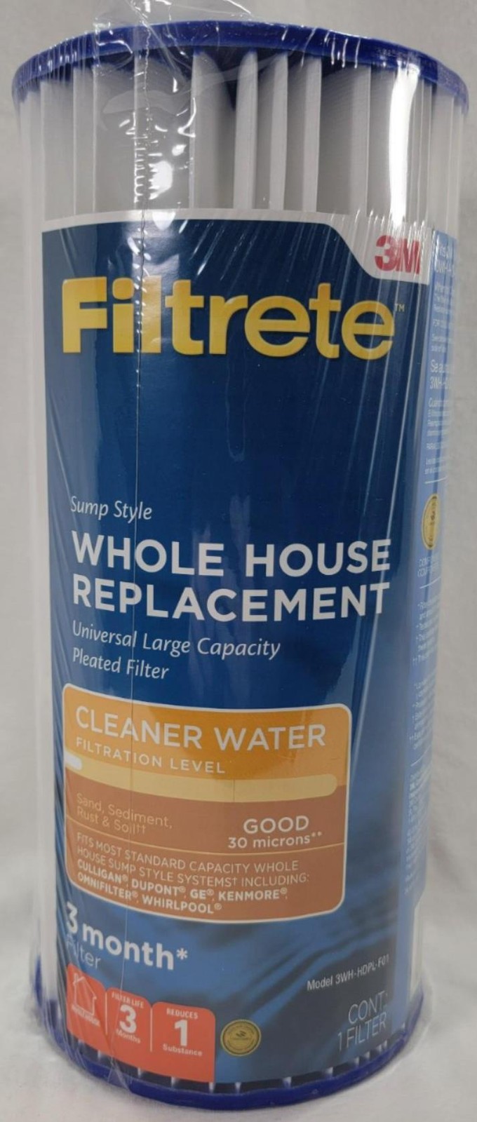 3M Filtrete Whole House Replacement Water Filter 3WH-HDPL-F01 3 month gallery