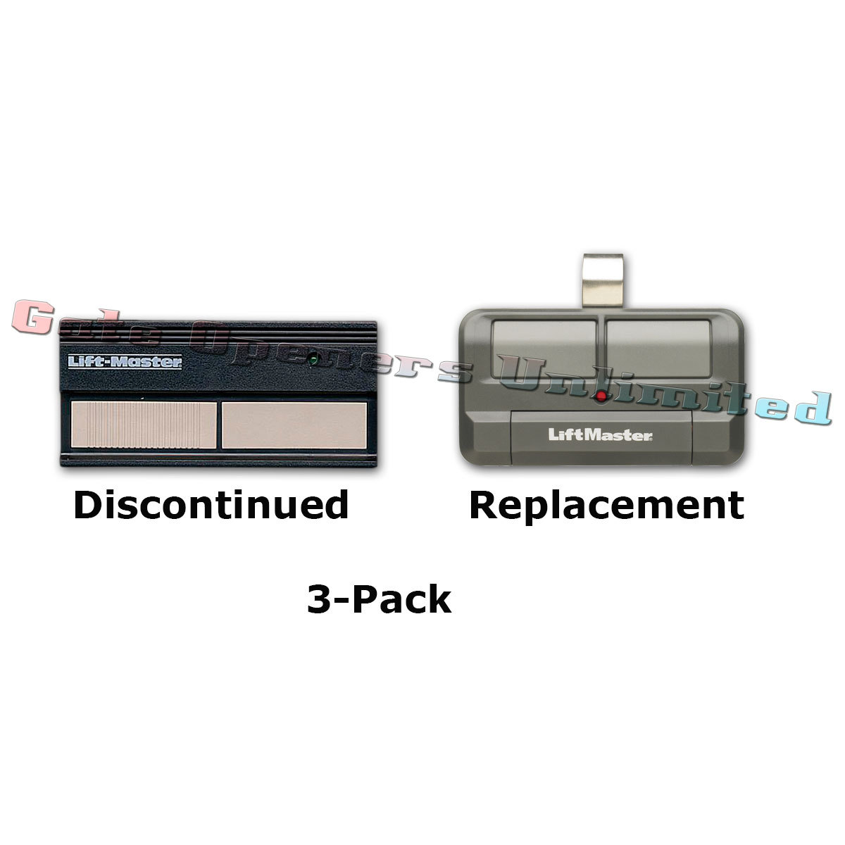 Liftmaster 62LM 3-Pack 2-Button Digital Remote Replaced by 892LT 2-Button gallery