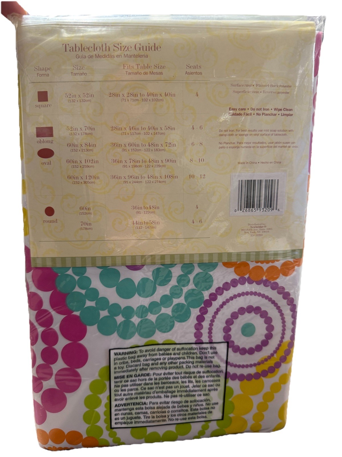 Spring Vinyl Tablecloth by Newbridge Everyday Luxuries oblong 60in x 120in gallery