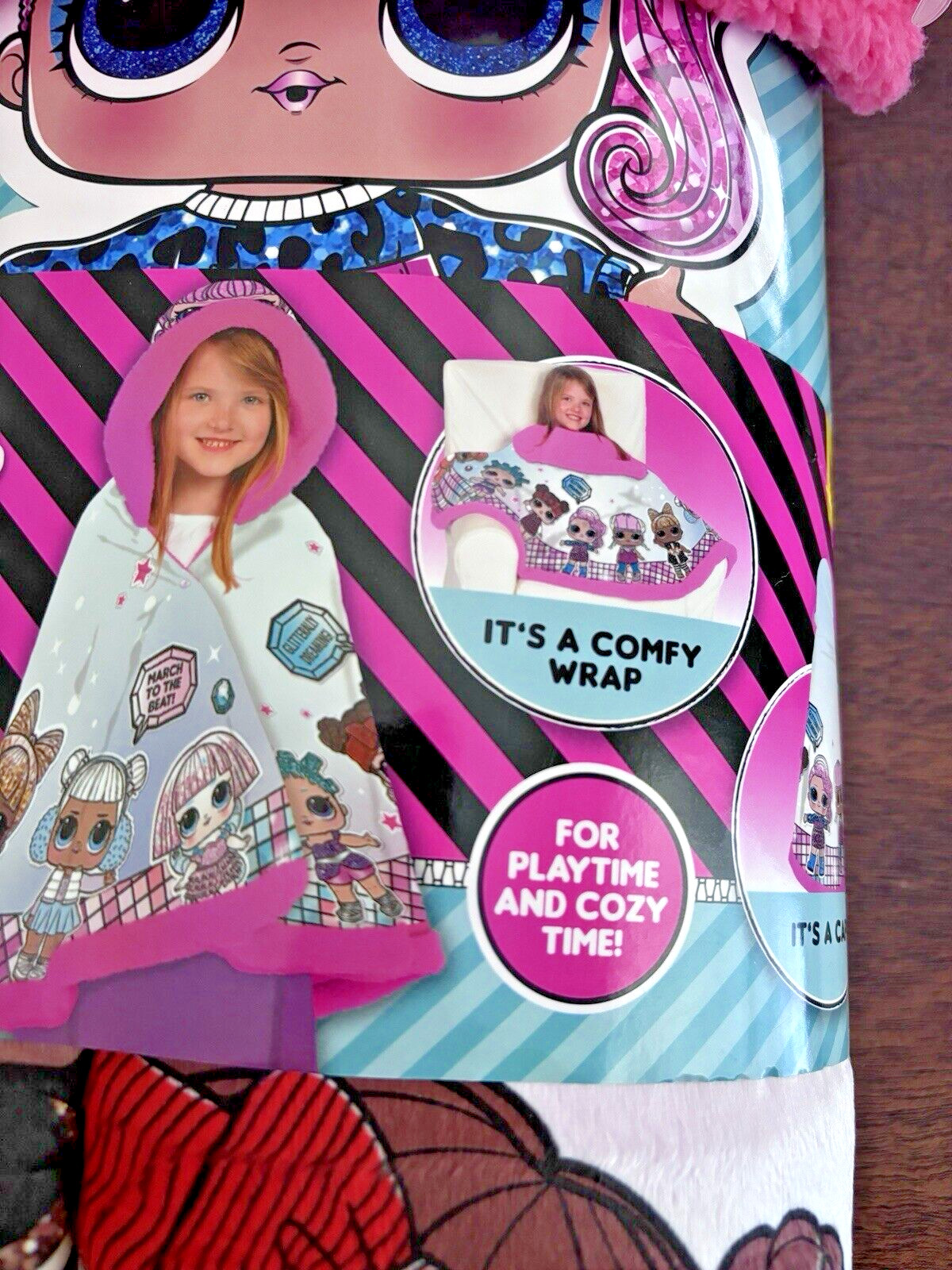 LOL Surprise A2124P Snuggle Wrap 40in x 55in It's a Comfy Wrap It's a Cape NEW gallery