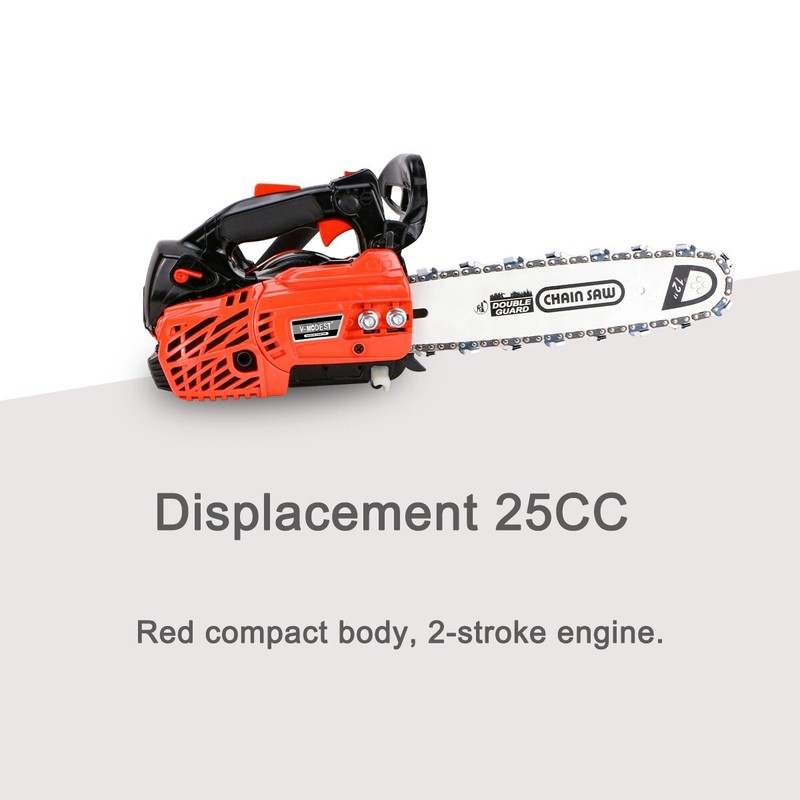 V-MODEST 12"&14" Bar Compact Top Handle Gas Chainsaw 25CC 2-Stroke Climbing Saw gallery