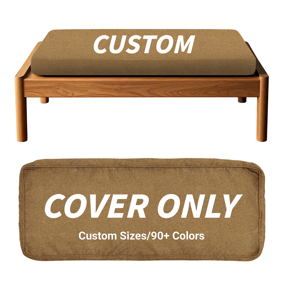Colourtree 5" Thick Bench Cushion Cover Window Seat Cushion Cover Indoor Outdoor gallery