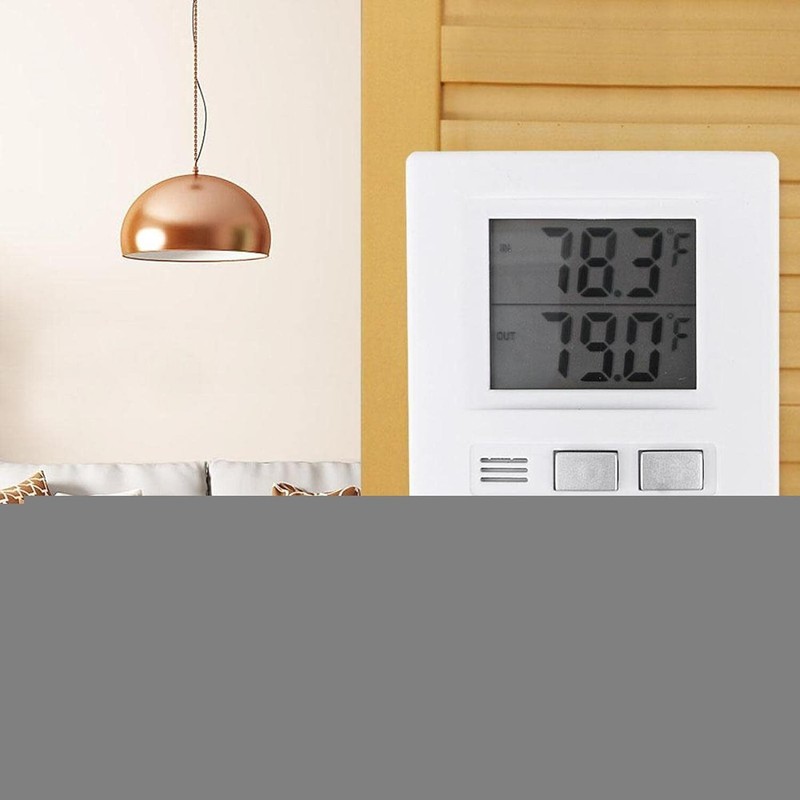 Digital Wired Thermometer With Large Lcd Display Indoor Outdoor Temperature M... gallery
