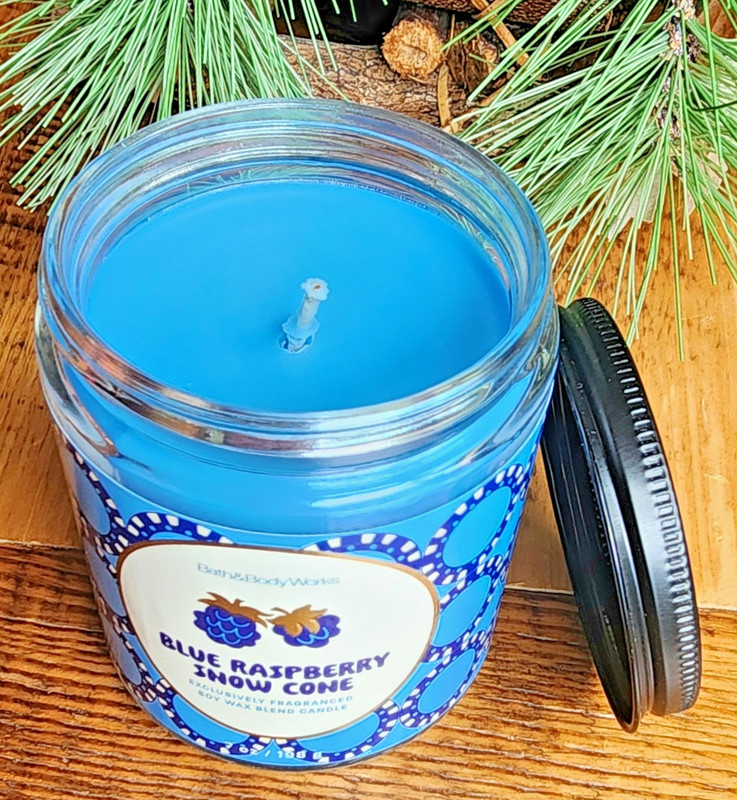 NEW☀️SUMMER~💙🍧BLUE RASPBERRY SNOW CONE~SINGLE WICK~Bath Body Works~SHIP FREE gallery