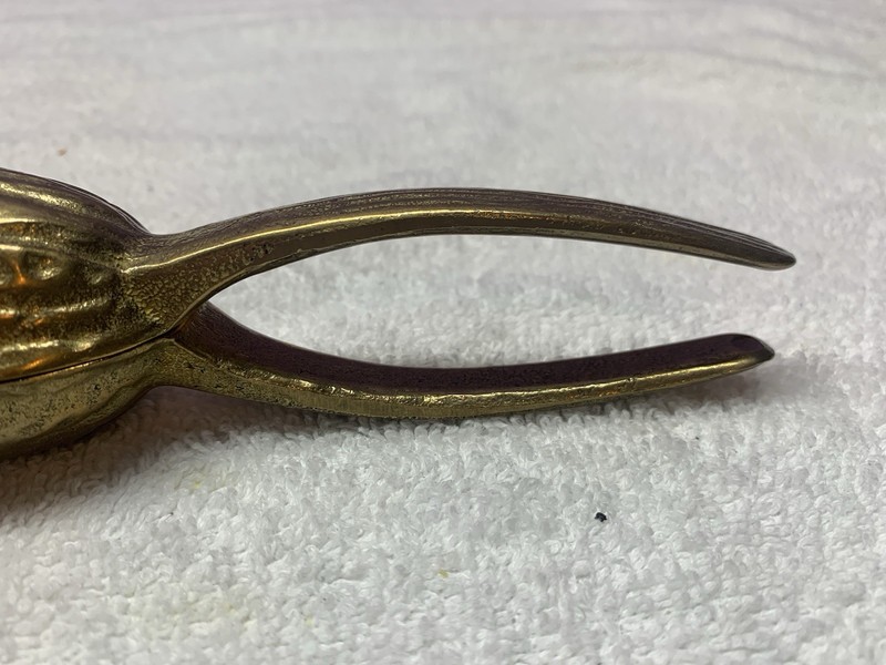 Vintage Brass Walnut Cracker Nuts Unique Collectible Party Piece Retro gallery