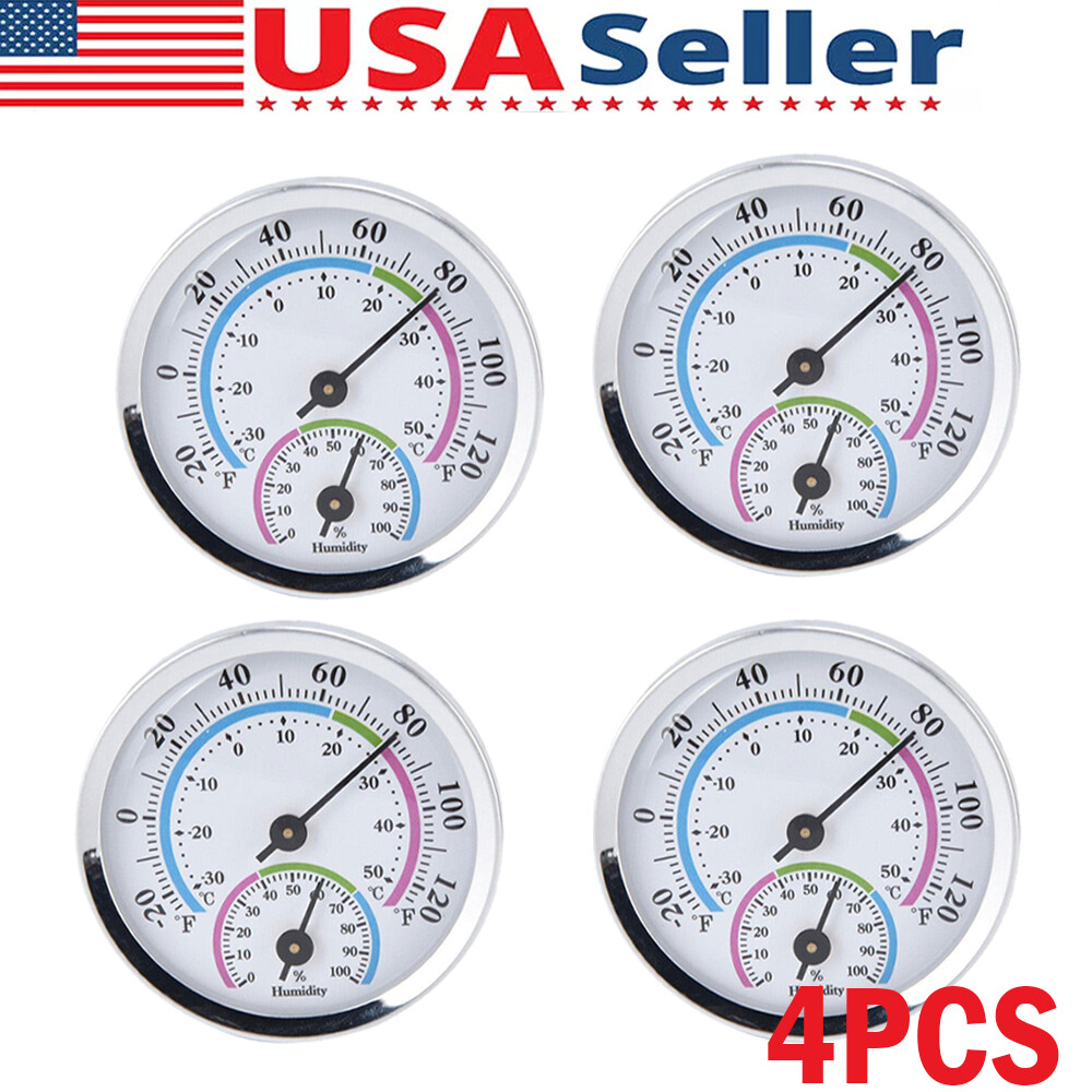 4Pcs Analog Thermometer Hygrometer Humidity Meter Gauge Temperature Room Indoor gallery