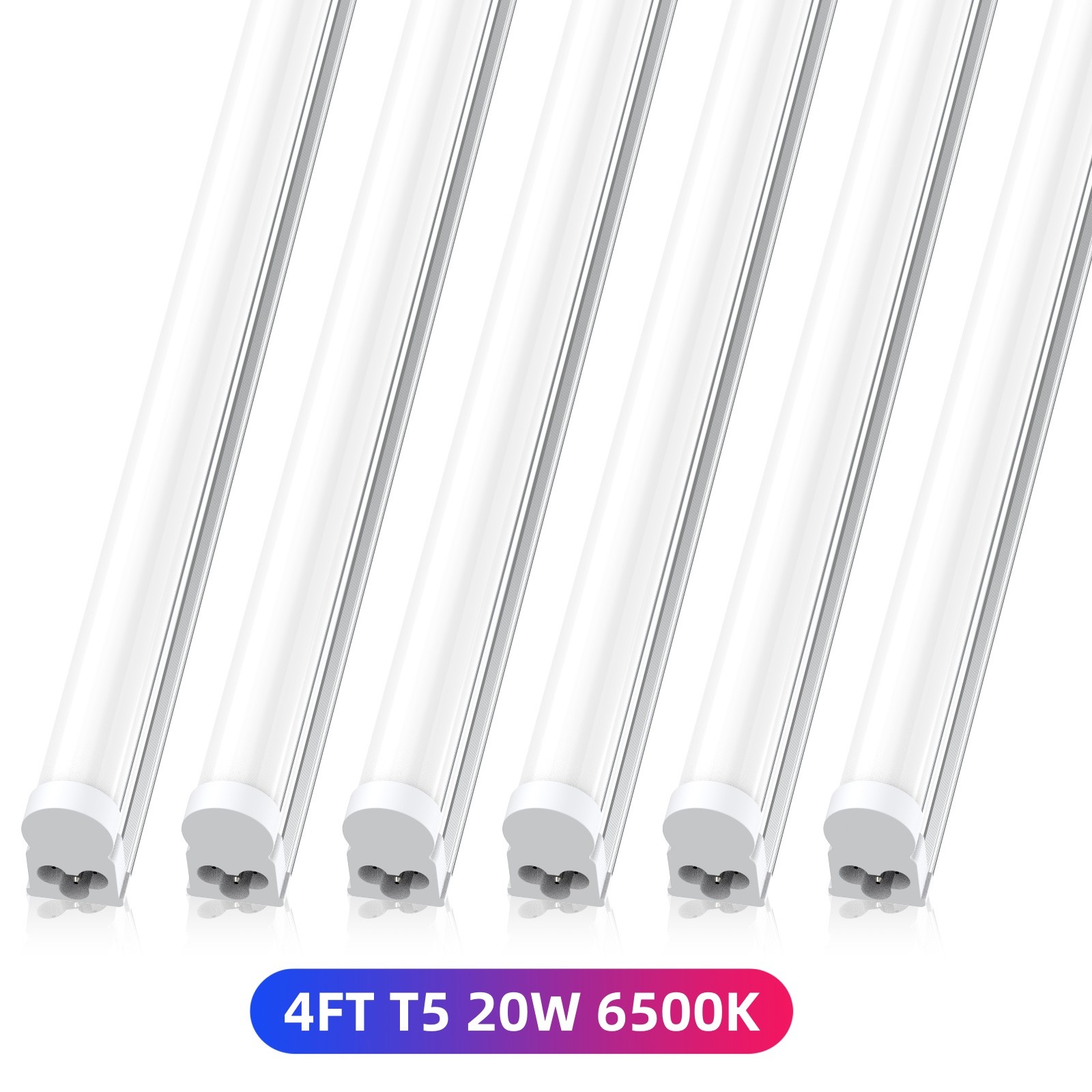 T5 4FT LED Shop Lights 6500K 2200lm 20W Linkable Integrated Strip Light Fixtures gallery