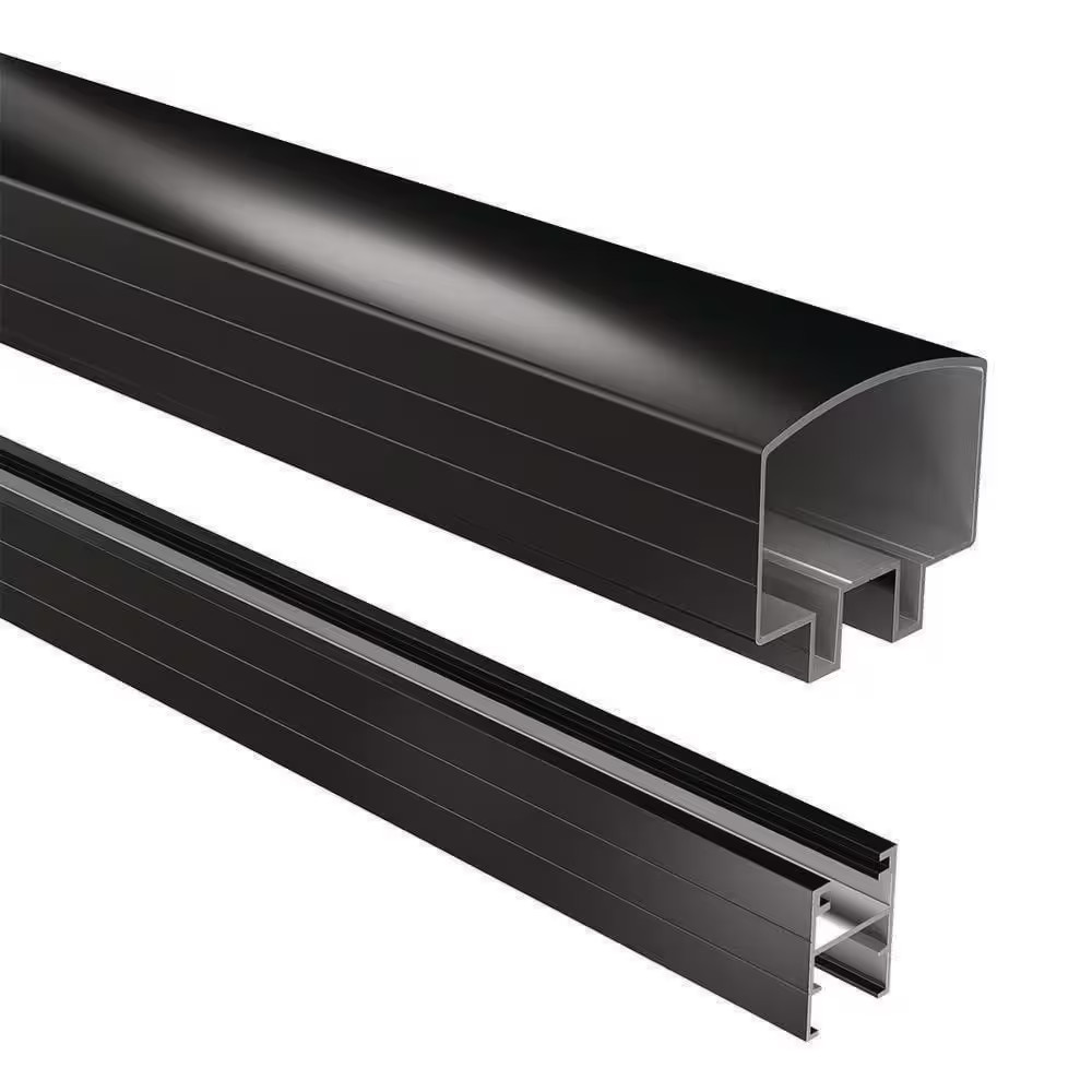 42 In. H X 6 Ft. W Cable Railing Aluminum Hand and Base Rail in Matte Black gallery