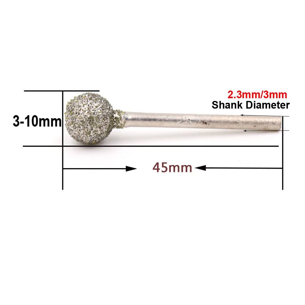 3mm - 10mm Diamond Round Burr Drill Bit Cutting Grinding for Dremel Rotary Tool gallery