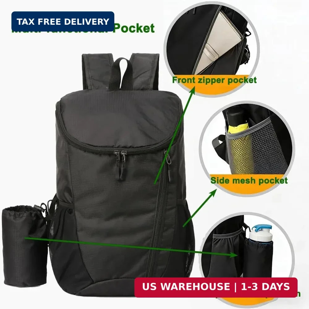 Foldable Daypack, Camping Small Backpack, Hiking Backpack Daypack, Lightweight W 4