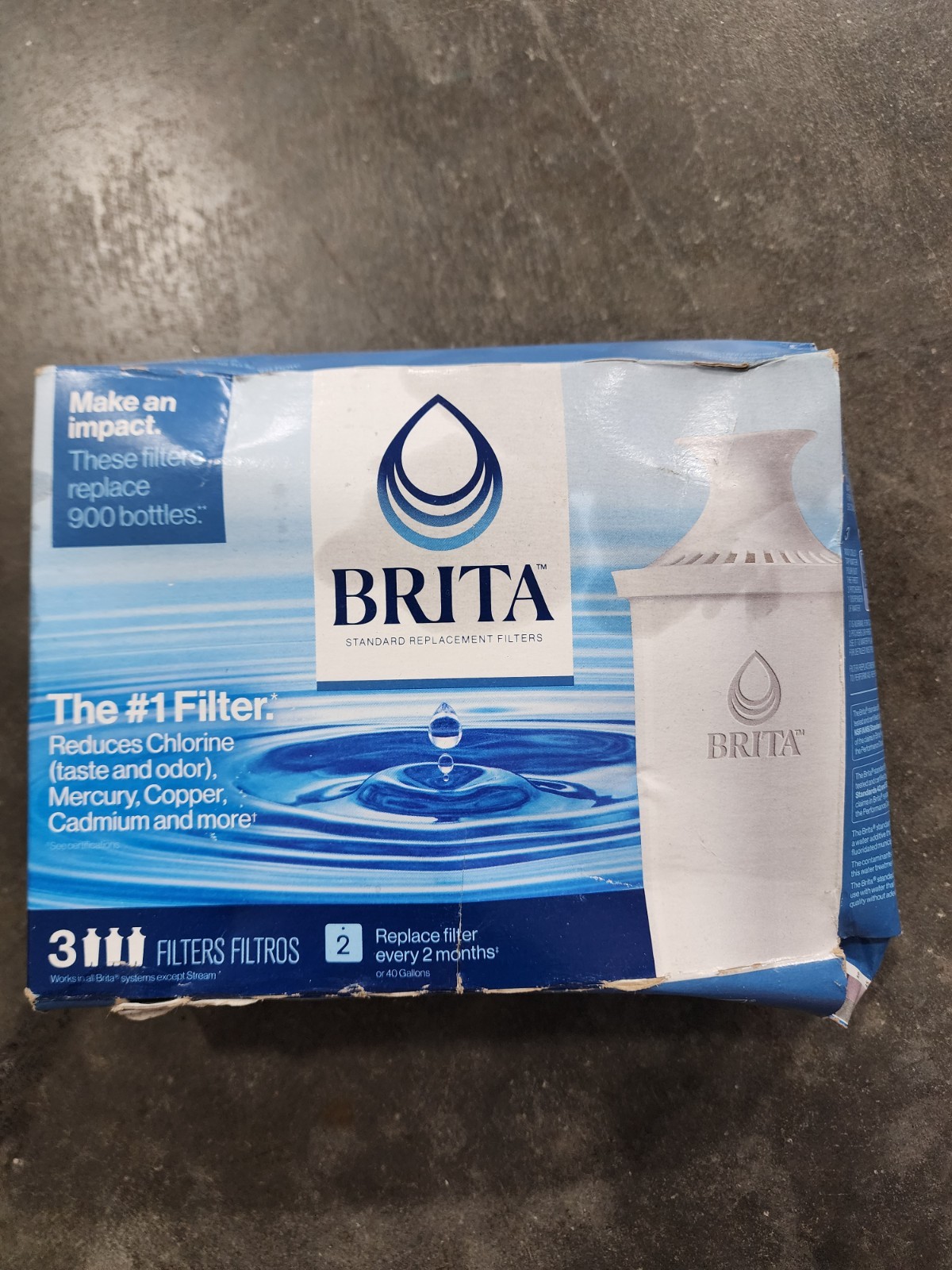 Brita Replacement Water Pitcher Filters White Standard 3 Pack New In Box gallery