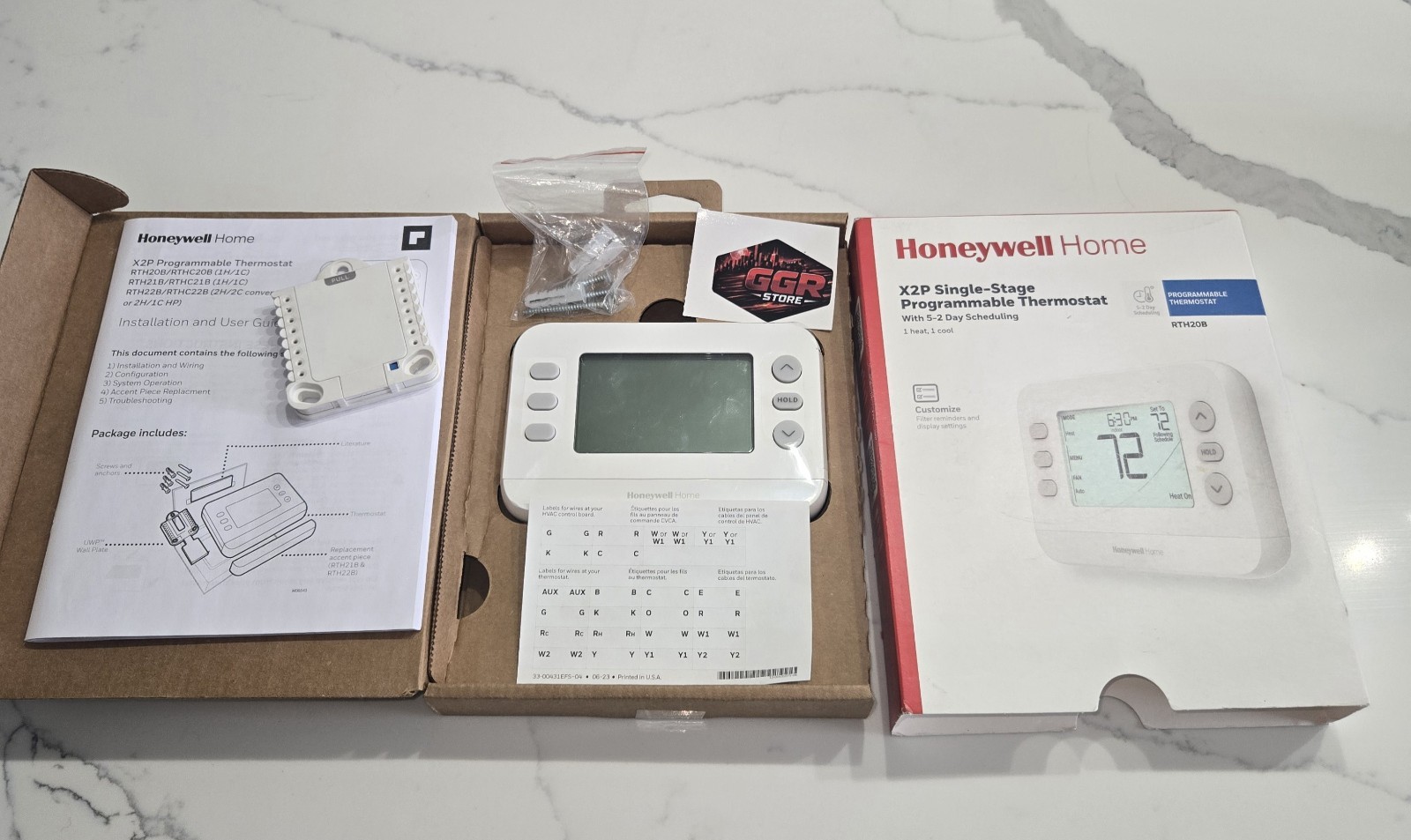 Honeywell Home X2P Programmable Thermostat, Single-Stage, 1 Heat/1 Cool gallery