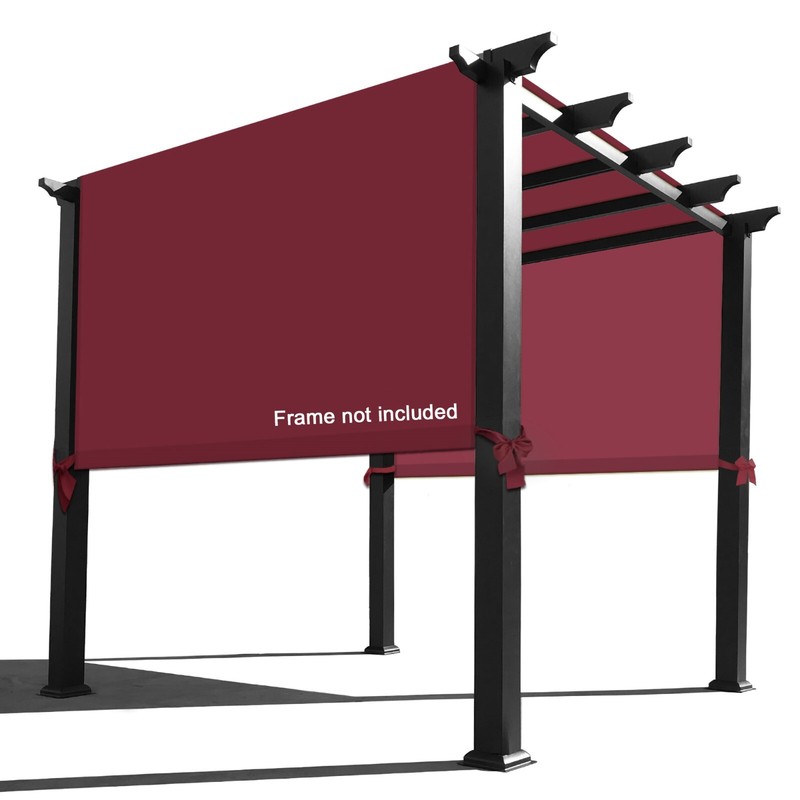 Universal Replacement Waterproof Pergola Shade Cover Canopy w/ Rod Pocket 6Color gallery