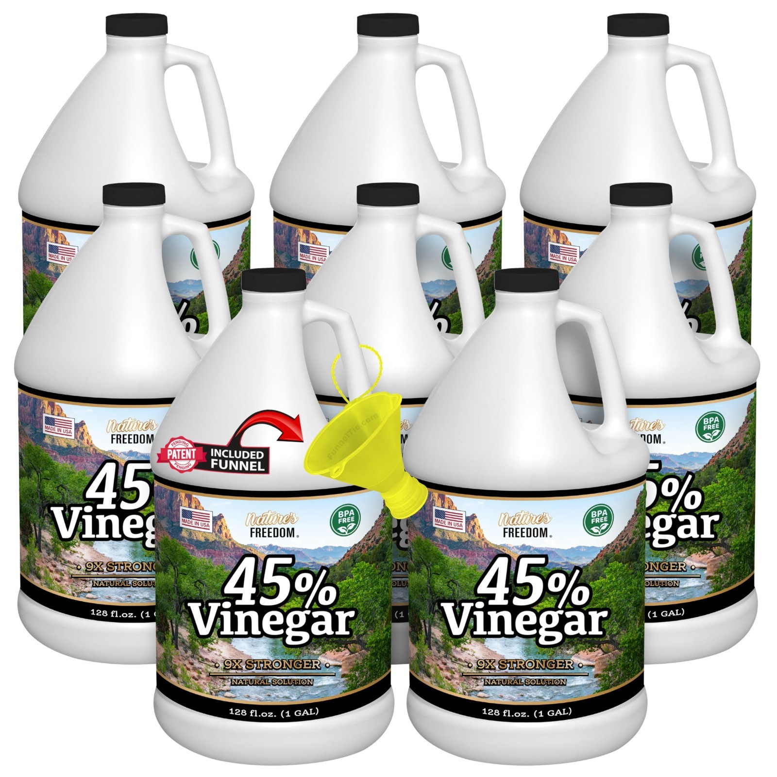 45% Concentrated Vinegar with Funnel - Multi-Purpose - 8 Gallons gallery