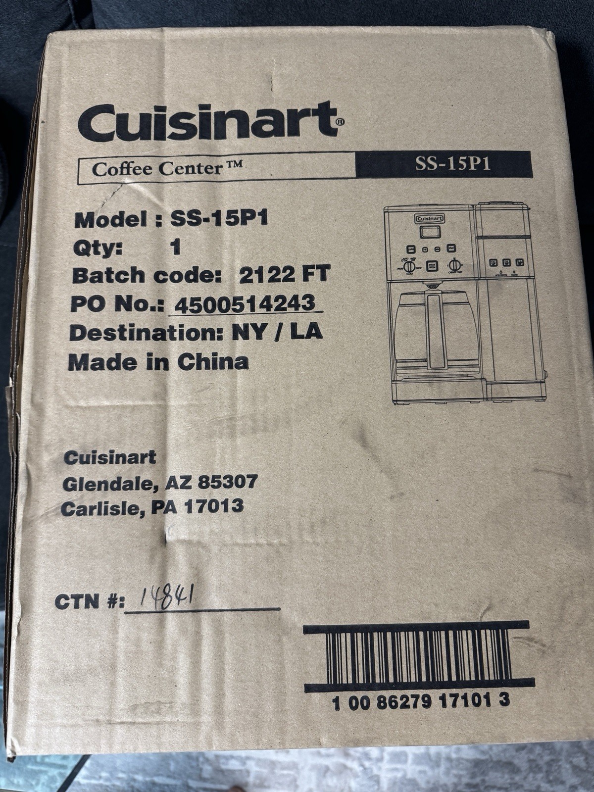 Cuisinart SS-15P1 Filter Coffee Machine 13.3x17.5x12.6 in 12.2 lbs gallery