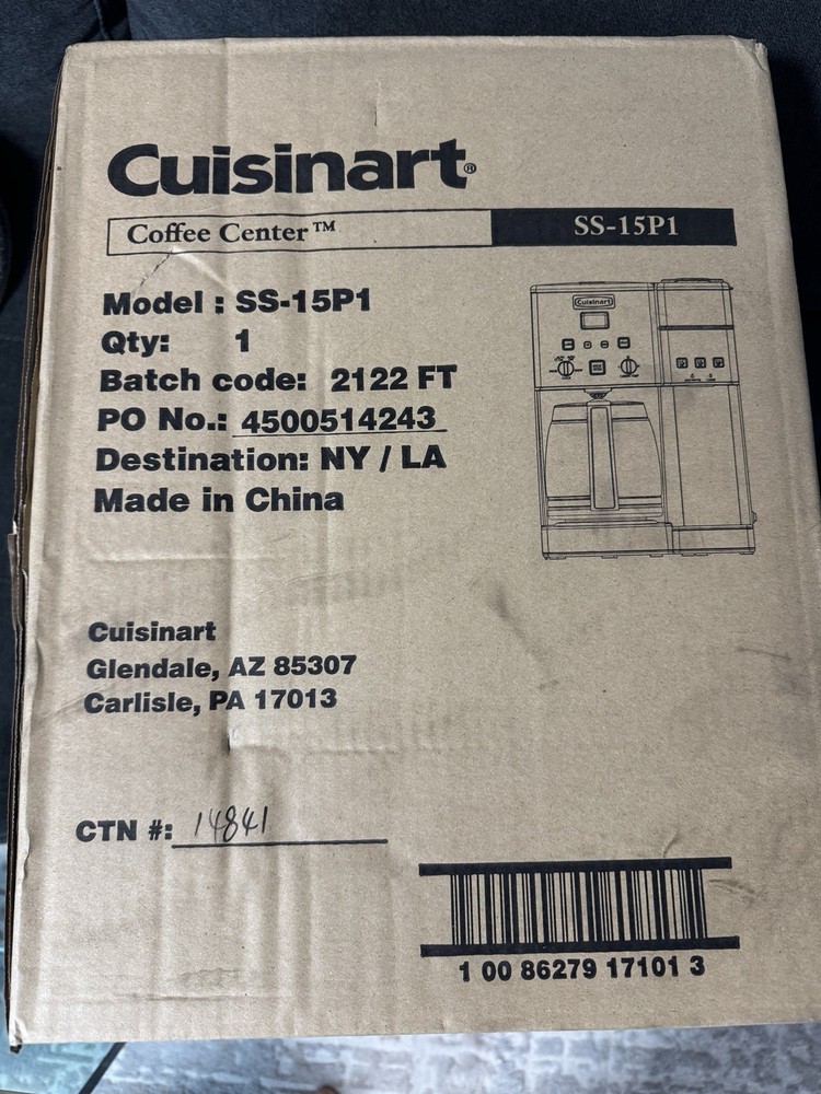 Cuisinart SS-15P1 Filter Coffee Machine 13.3x17.5x12.6 in 12.2 lbs