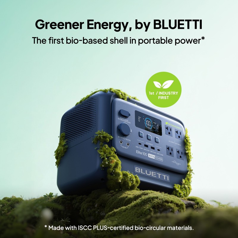 BLUETTI Elite 100 V2 Bio-based 1024Wh 1800W Portable Power Station for Outdoors gallery