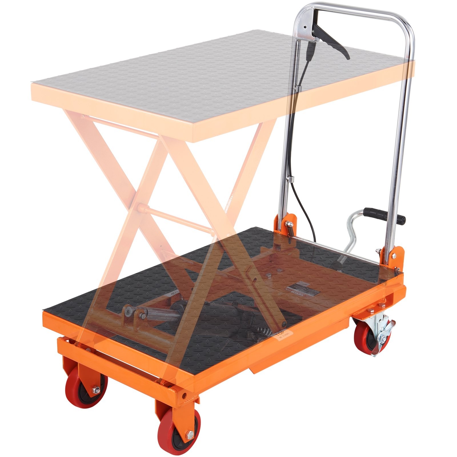 Hydraulic Lift Table Cart, 330lbs Capacity 28.5" Lifting Height, Manual Single S gallery