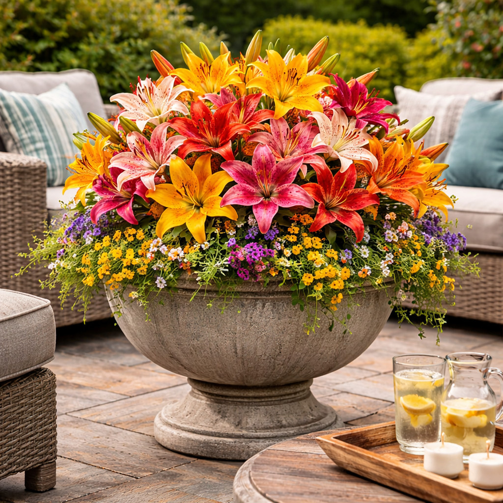 Mixed Color Tiger Lily Bulbs-Vibrant Blend of Orange, Yellow, Red, Pink, White 3 gallery