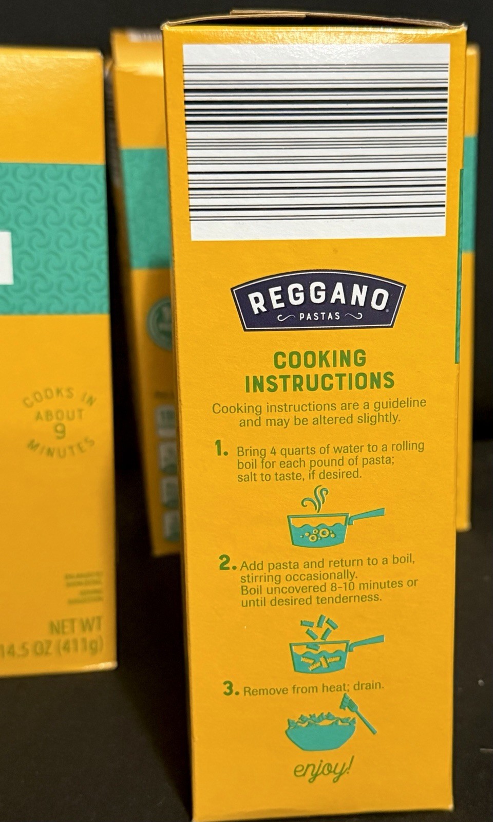 Reggano Pastas Plant-Based Protein (10 Grams) Rotini 14.5 oz/ 4 Pack gallery
