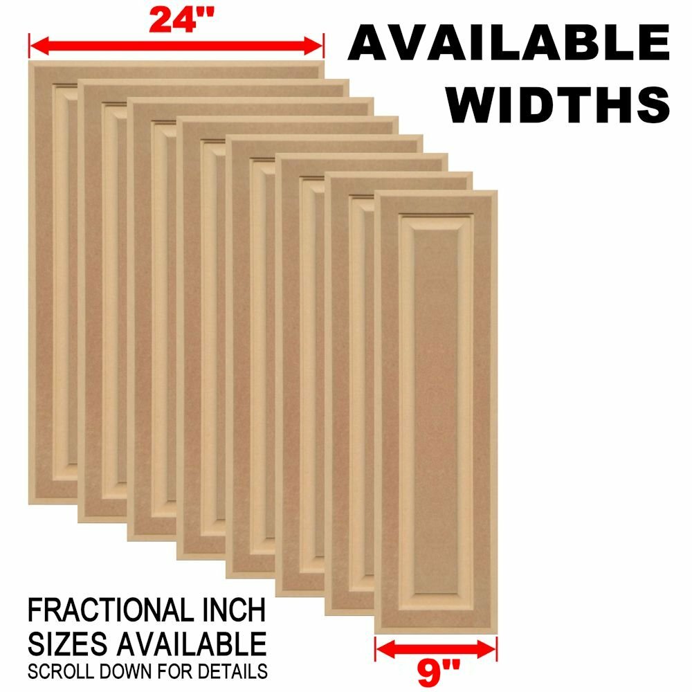 Unfinished MDF Square Raised Panel Cabinet Doors (25"H & Up) gallery
