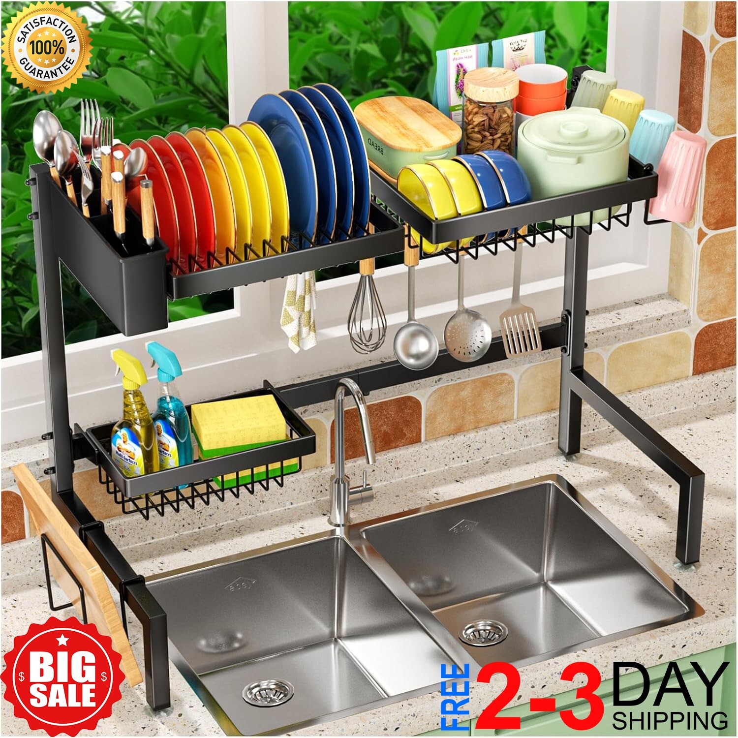 Dish Drying Rack Large Over The Sink Dish Drainer Drying Rack Kitchen Organizers gallery