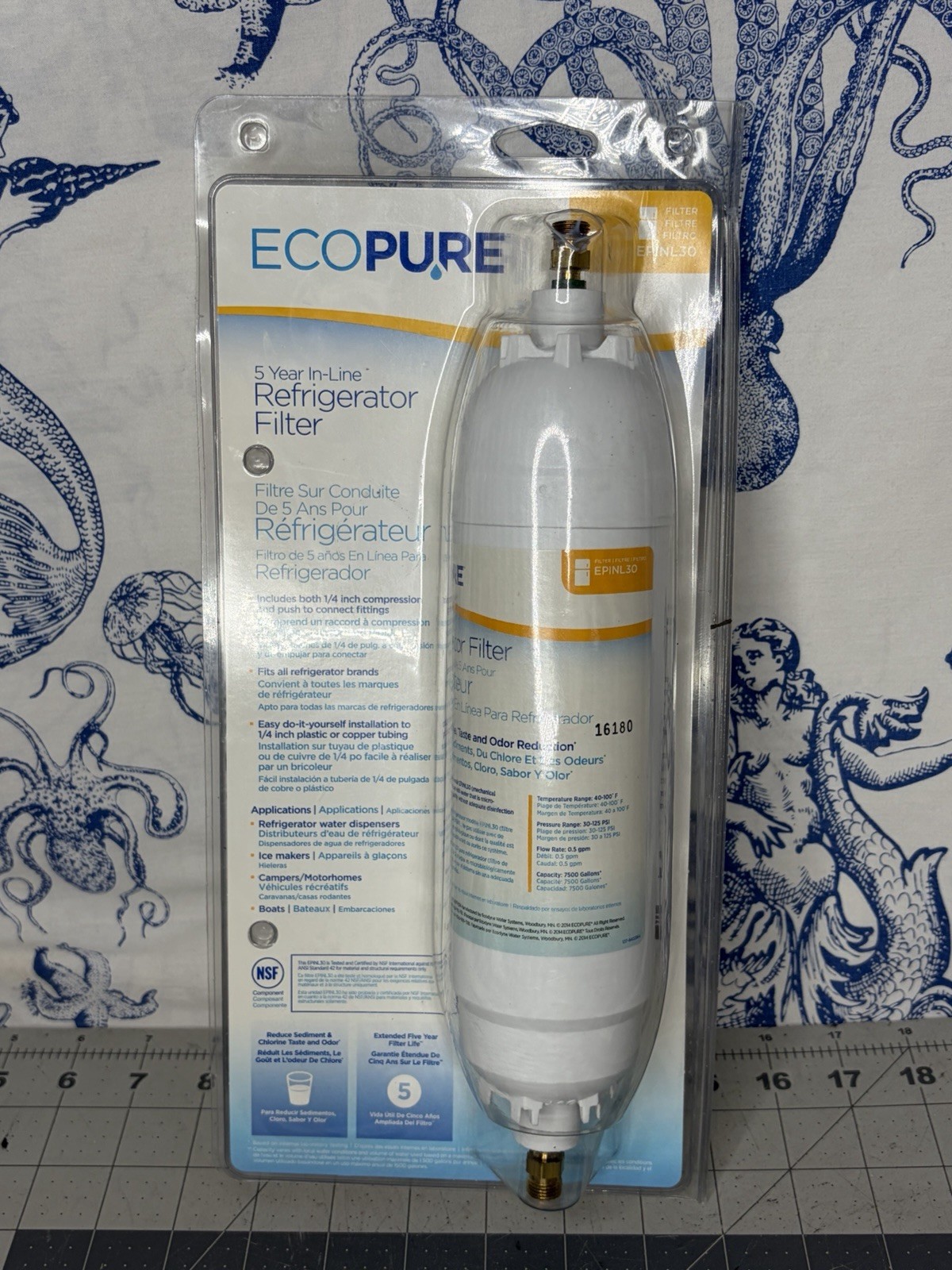 EcoPure EPINL30 5 Year In-Line Refrigerator Filter (H2) gallery