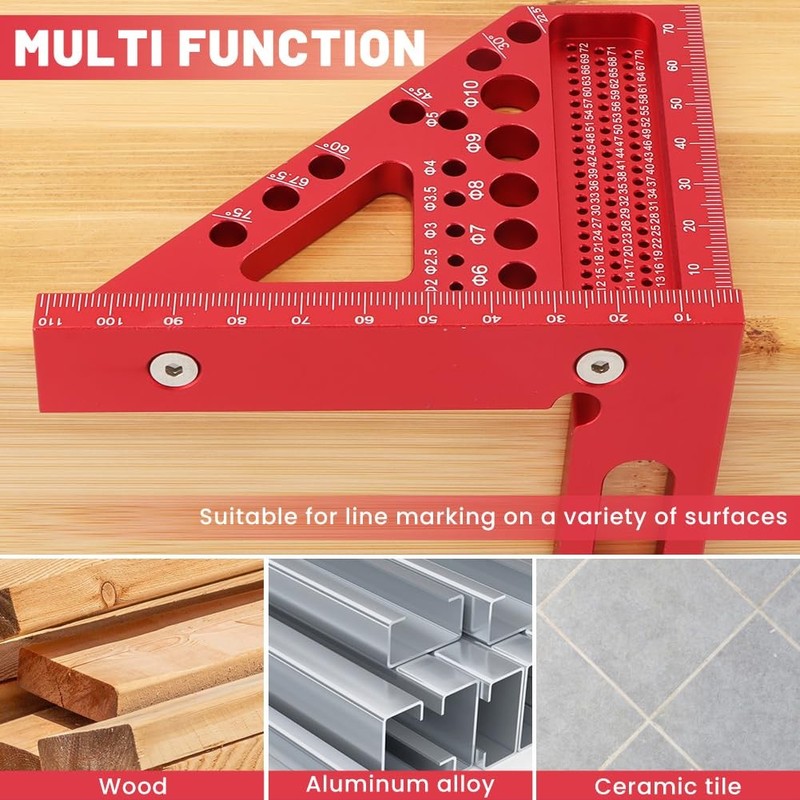 3D Multi-Angle Measuring Ruler Carpenter Square Layout Tool for Woodworking gallery