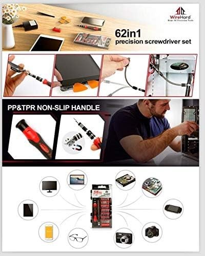 62 in 1 Precision Screwdriver Set Computer Repair Tool Kit Magnetic Bit gallery