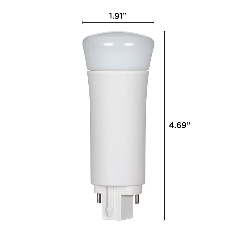 Satco Vertical LED Direct Replacement 9W =26W CFL PL 2-Pin G24d 4000K Cool White gallery