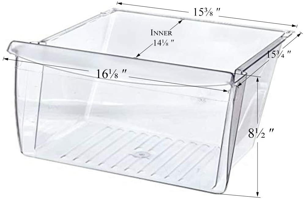 Crisper Pan Drawer ( Bottom ) Compatible with FRIGIDAIRE Refrigerator 240351207 gallery