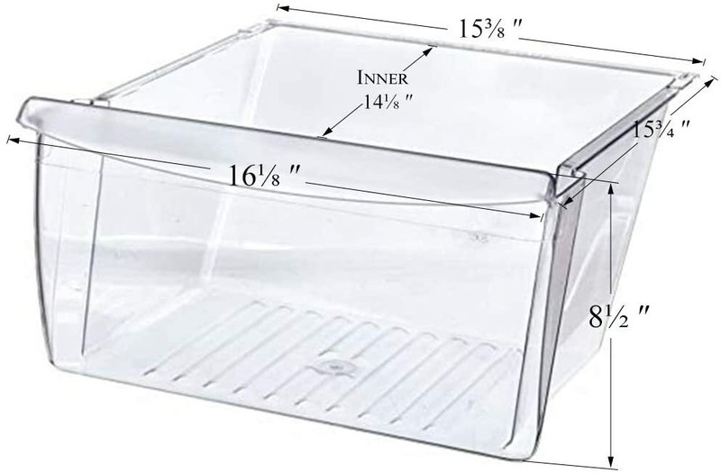 Crisper Pan Drawer ( Bottom ) Compatible with FRIGIDAIRE Refrigerator 240351207 gallery