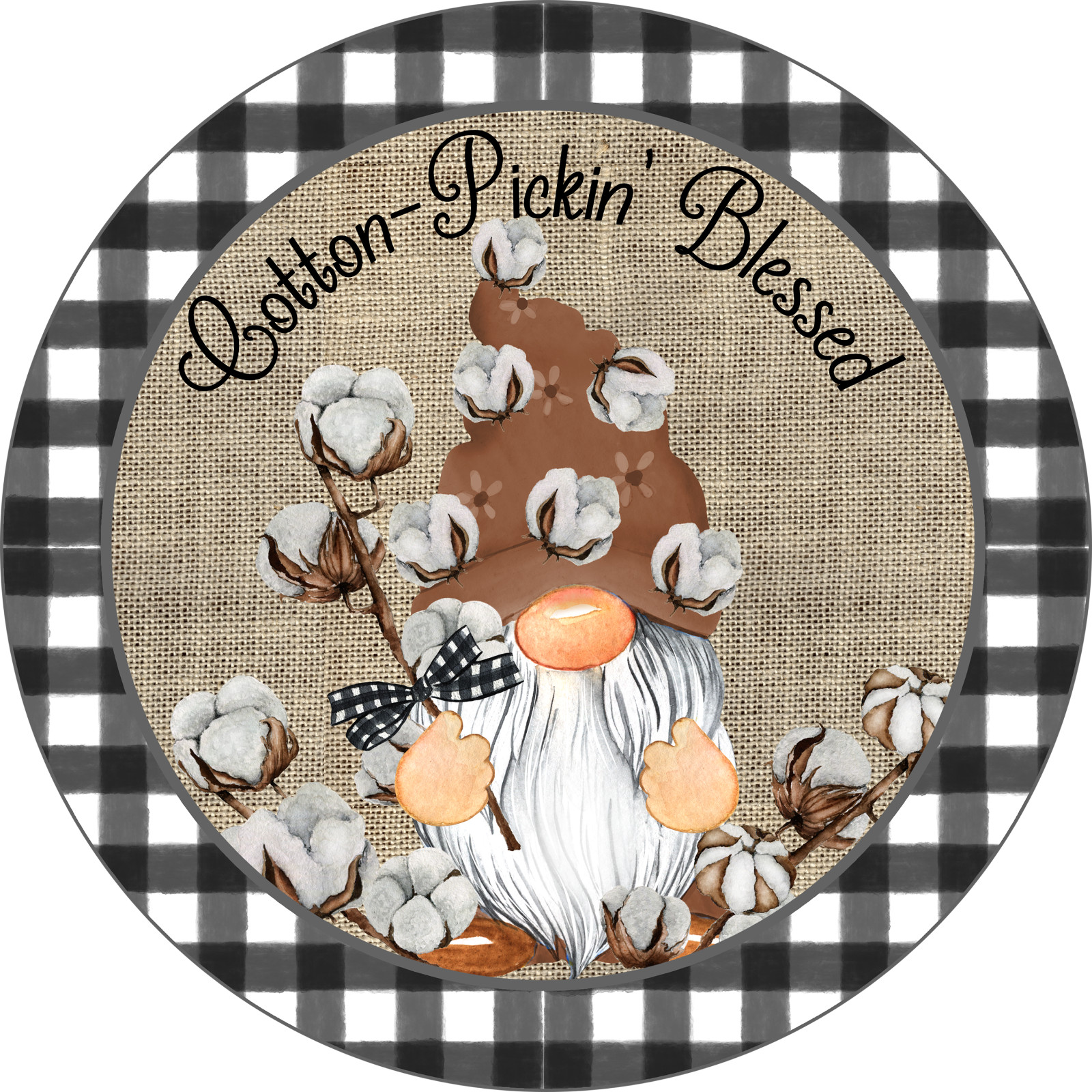 COTTON PICKING KNOMES Design Metal Sign (READ DESCRIPTION) gallery