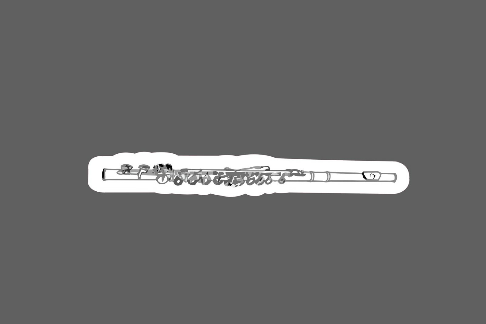 Flute Sticker Music Simplistic Waterproof - Buy Any 4 For $1.75 Each Storewide! gallery