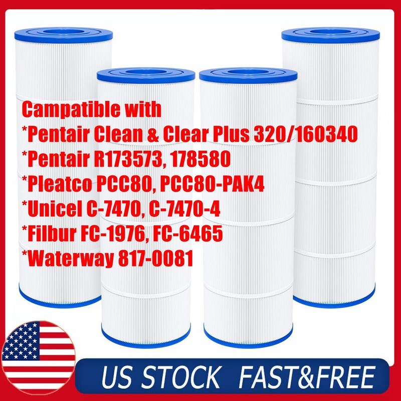 4X CCP320 Pool Filter Replacement for Pentair Clean & Clear Plus 320, PCC80-PAK4 gallery