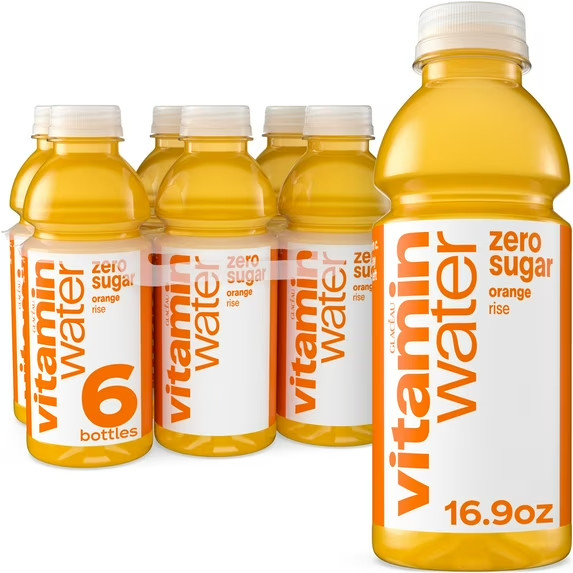 vitaminwater Rise Zero Sugar Orange Flavored Water Beverage, 16.9 fl oz, 6 Pack- gallery