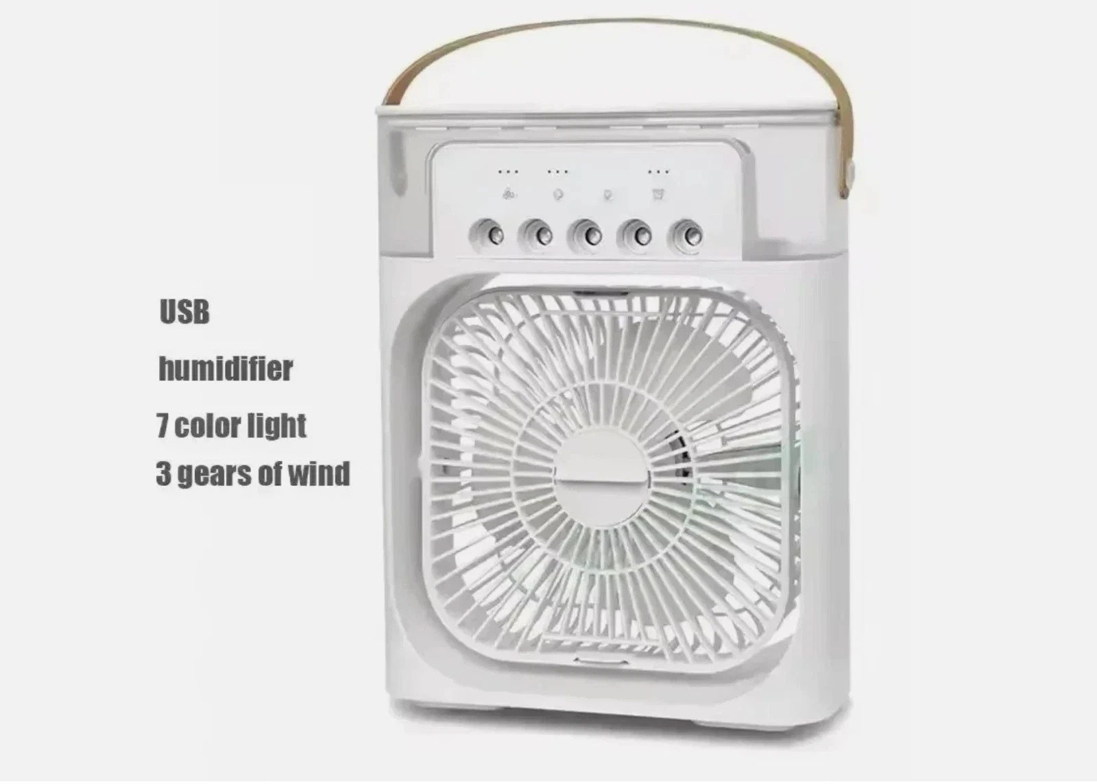 3 in 1 Portable Humidifier Air Conditioner Cooler Mini Fan 7 Color LED Light gallery
