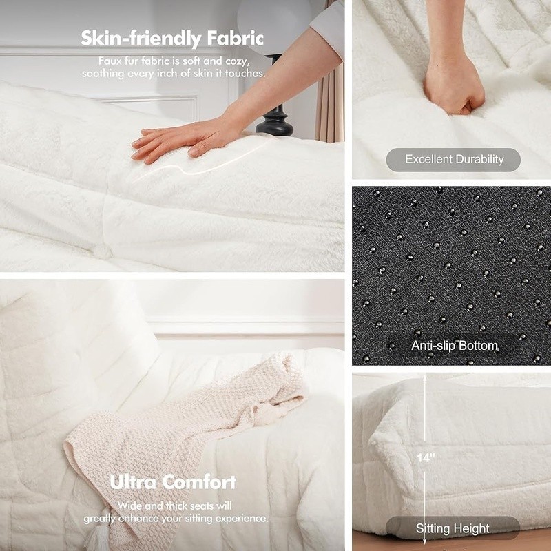 Ergonomic High-Density Memory Foam Bean Bag Chair Gaming Reading Relaxing New gallery