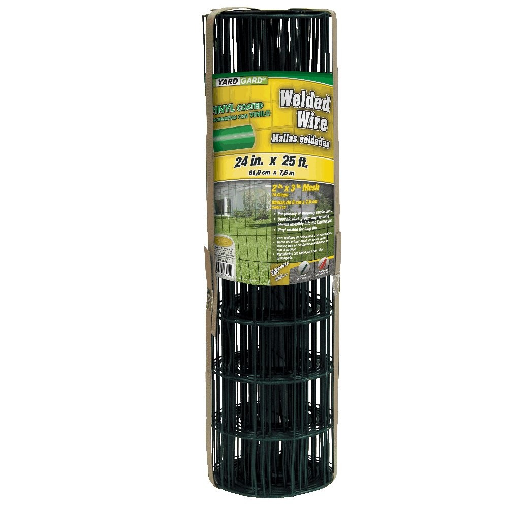 Yardgard 2 In. X 3 In. Mesh Welded Wire Fence 24 In. X 25 Ft. 16Gauge Green gallery
