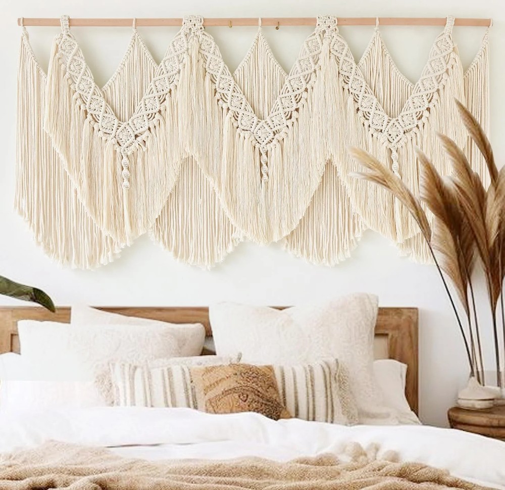 IOWER Macrame Wall Hanging Wedding Hanger Macrame Wall Decor Dorm Craftsmanship