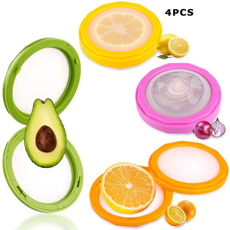 All-Fruit-&-Vegetable 4-Piece Set Half-Cut Fruit and Vegetable Fresh-Keeping Box gallery