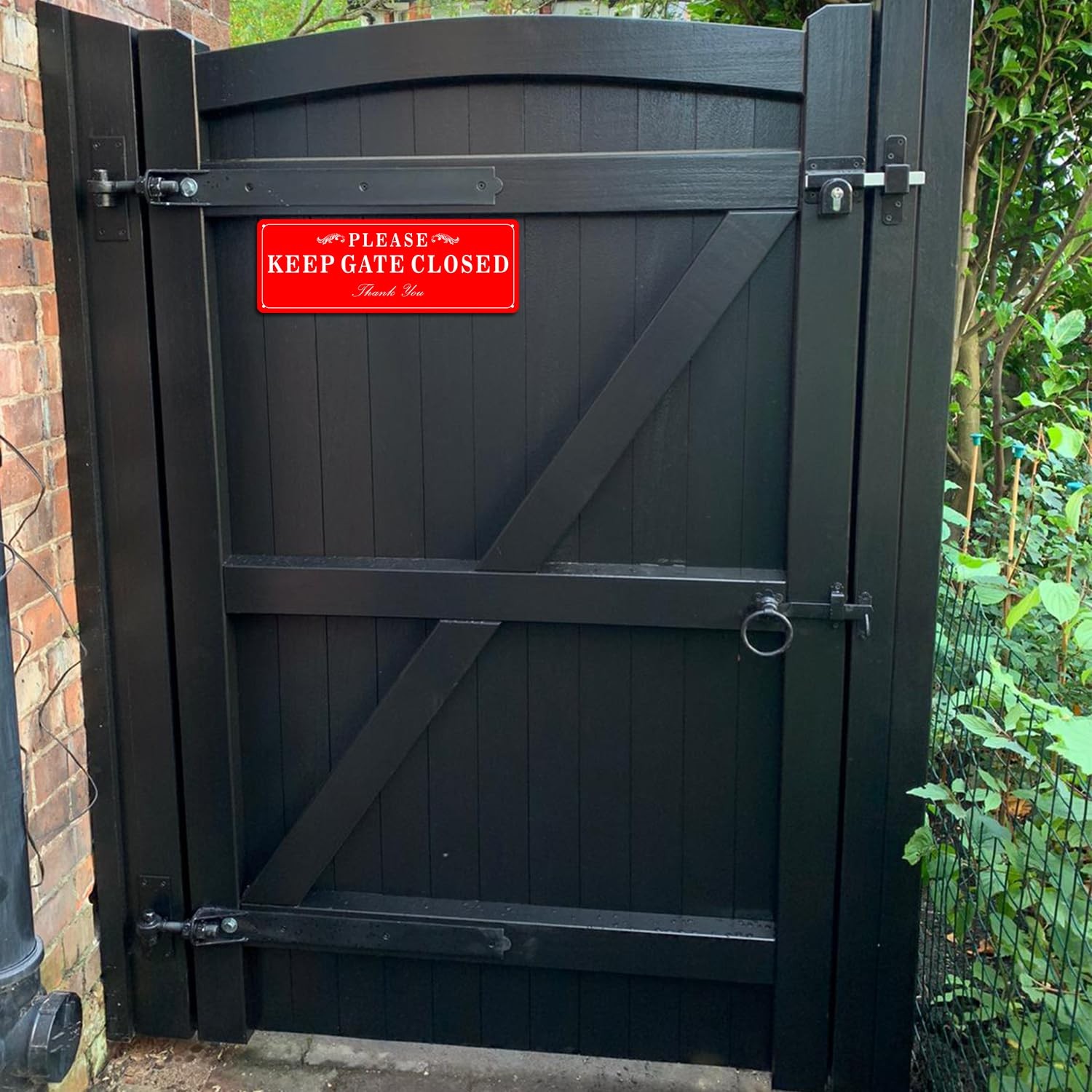 2 Pack Please Keep Closed Gate Signs Rust-Free Aluminum for Gate Yard Lawn gallery