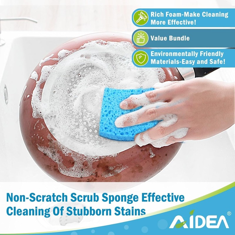Sponges Kitchen, Non Scratch Scrub Sponges, 6Count, Sponges for Non Stick Cookwa gallery